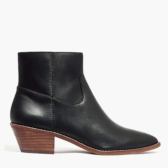 🌸  Madewell | Leather Ankle Boots, size 9, Black