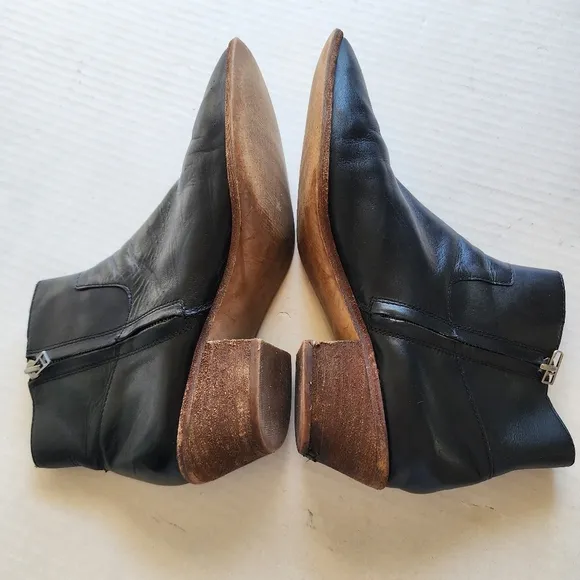 🌸  Madewell | Leather Ankle Boots, size 9, Black