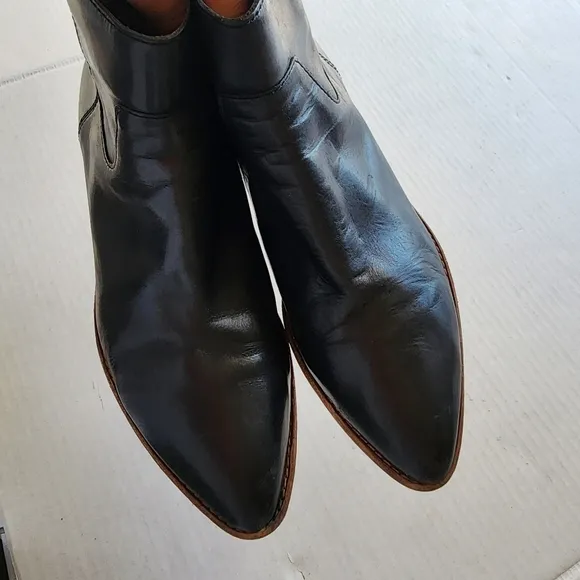 🌸  Madewell | Leather Ankle Boots, size 9, Black