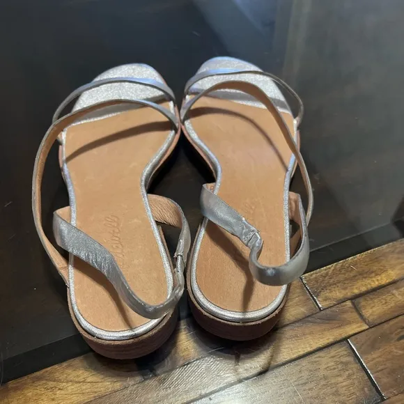 - Madewell The Heidi Slingback Sandal in Metallic Size 7
