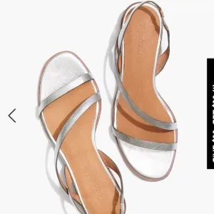 - Madewell The Heidi Slingback Sandal in Metallic Size 7