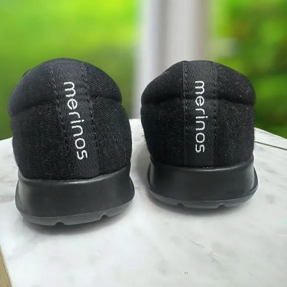 🔥🔥 Merinos Black Wool Slip-on shoes sneakers size 10