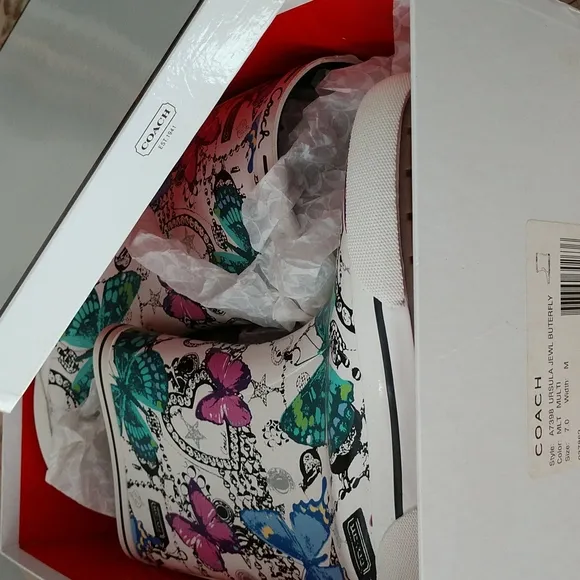 #11 N COACH Ursula Jewel Butterfly Rainboots. NIB = NWT