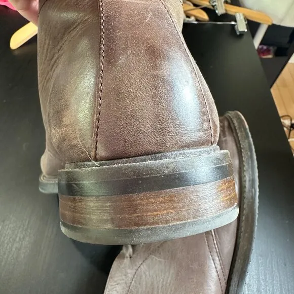 1901 Leather Lace Up Boots Chocolate Brown Size 10.5