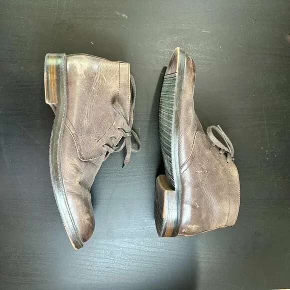 1901 Leather Lace Up Boots Chocolate Brown Size 10.5