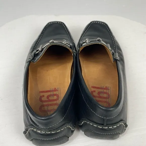 1901 Mens US 11 M  06516 Loafer Black‎ Leather Slip-On Shoes.