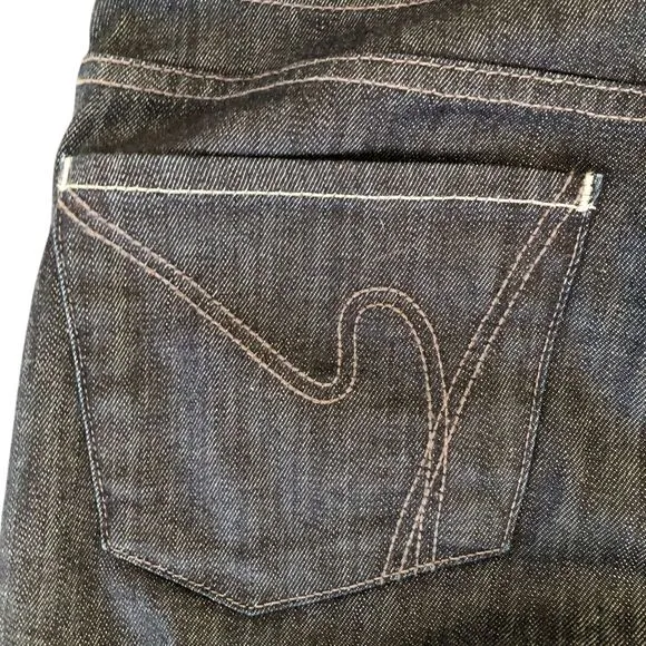 $238 CITIZENS OF HUMANITY Hutton Mid-Rise Wide Leg Dark Wash Jean Sz 28