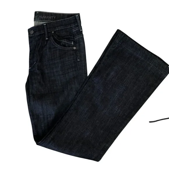 $238 CITIZENS OF HUMANITY Hutton Mid-Rise Wide Leg Dark Wash Jean Sz 28