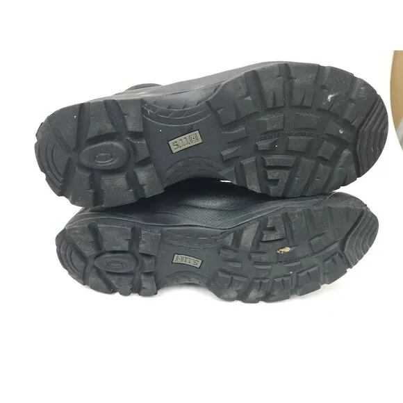 511 Atac Black Leather Tactical Series 8&quot; Military Work Boots Side Zip Mens 14