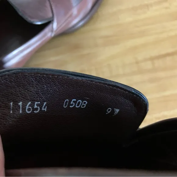 a. Testoni Brown Leather Split Toe Loafers Shoes 9