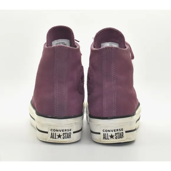 A8 Auth CONVERSE CHUCK TAYLOR Shadowberry Suede Platform Sneaker Shoes Size 8.5