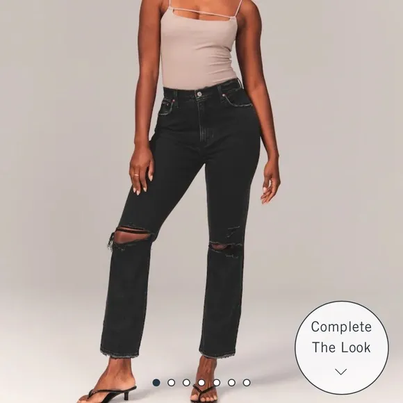 A&amp;F Curve Love Ultra High Rise Ankle Straight Jean “26 Regular”