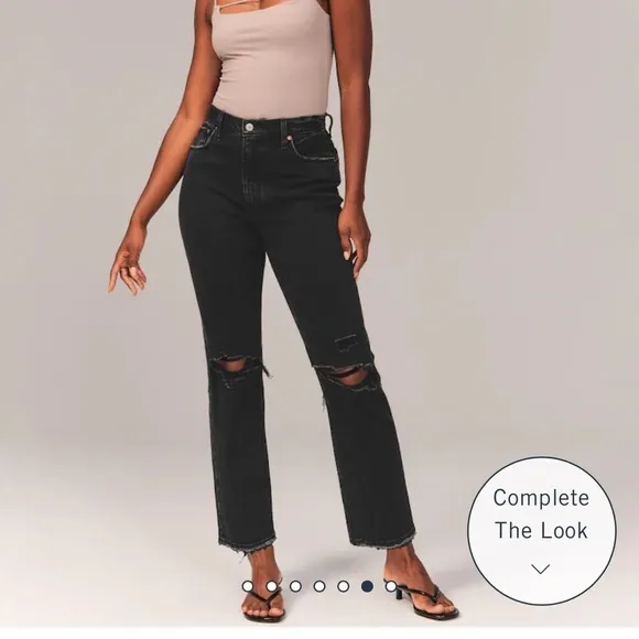 A&amp;F Curve Love Ultra High Rise Ankle Straight Jean “26 Regular”