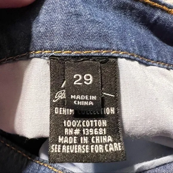 ABS ALLEN SCHWARTZ *NWT* 100% COTTON A-LINE DENIM BUTTON DOWN SKIRT SIZE 29