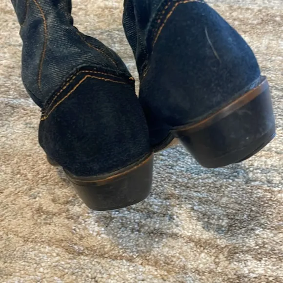 Acme Blue Denim Cowgirl Boots