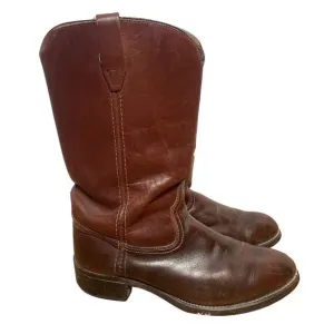 Acme Mens 9.5 Vintage 1970s Wellington Brown Leather Cowboy Western Work Boots
