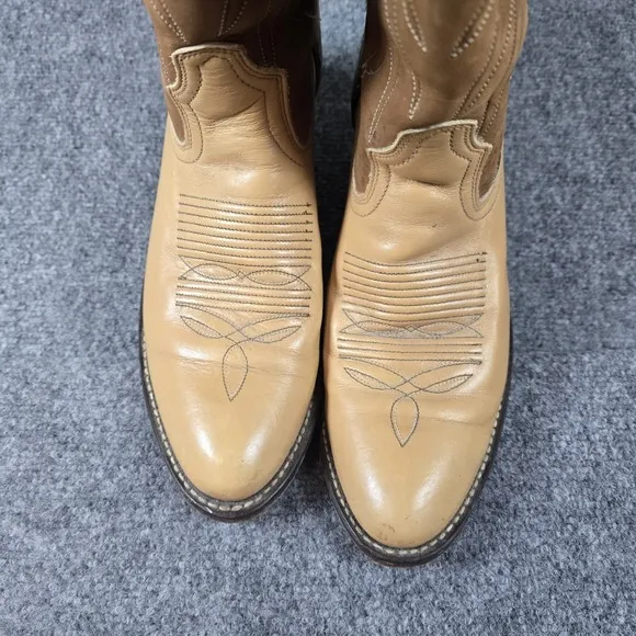 ACME Women's Size 9 DD Brown Roughout Leather Cowboy Western Boots USA Vintage