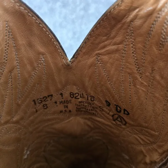 ACME Women's Size 9 DD Brown Roughout Leather Cowboy Western Boots USA Vintage
