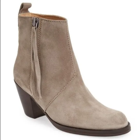 Acne Studio Suede Ankle Pistol Boots Size 10