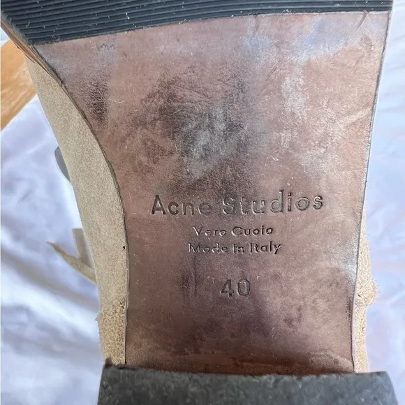 Acne Studio Suede Ankle Pistol Boots Size 10