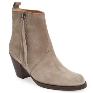 Acne Studio Suede Ankle Pistol Boots Size 10