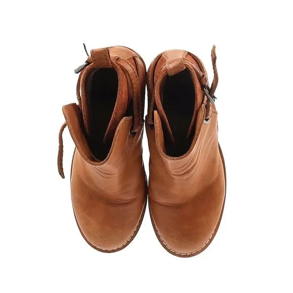 Acne Studios Cypress Con Ankle Boots in Brown Leather