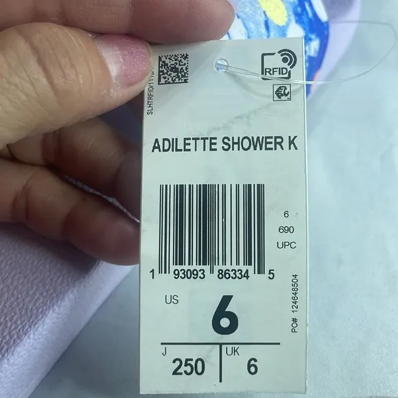 Adidas Adilette‎ Slides Sandals for Girls Size 6 Neon,Women 9
