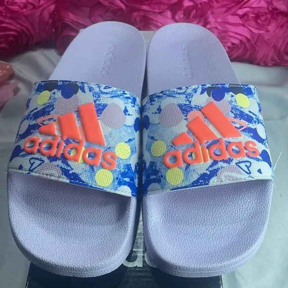 Adidas Adilette‎ Slides Sandals for Girls Size 6 Neon,Women 9