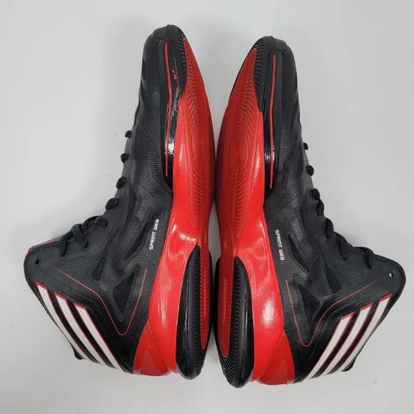 Adidas AdiZero 2012 Men's Black Red Basketball Athletic Shoes G59431 US Size 15
