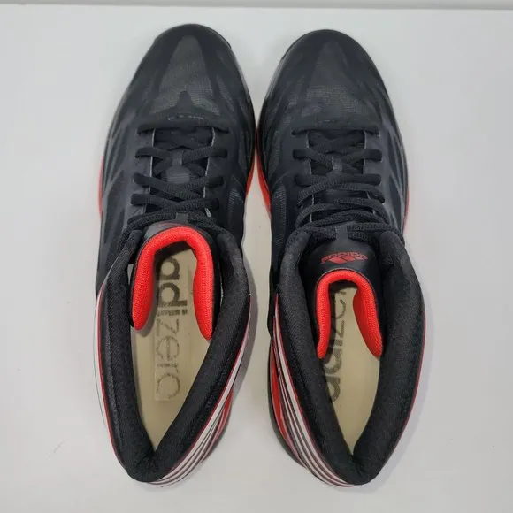 Adidas AdiZero 2012 Men's Black Red Basketball Athletic Shoes G59431 US Size 15