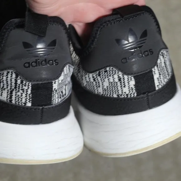 Adidas Black and White Athletic Sneakers