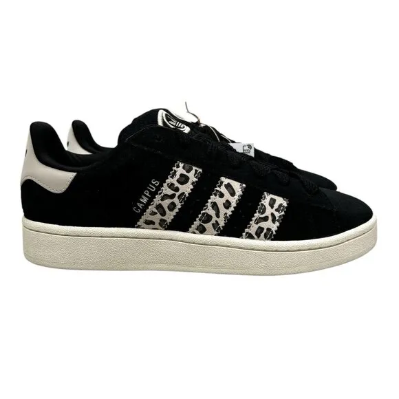 Adidas Campus 00s Core Black Wonder Beige Leopard Shoes ID7039 Women's Sz 9.5-11