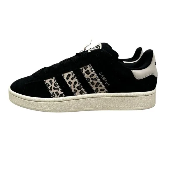 Adidas Campus 00s Core Black Wonder Beige Leopard Shoes ID7039 Women's Sz 9.5-11