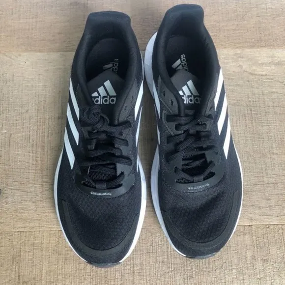 adidas Duramo SL GS Core Black Cloud White ATHLETIC SHOES Kids size 6 NEW