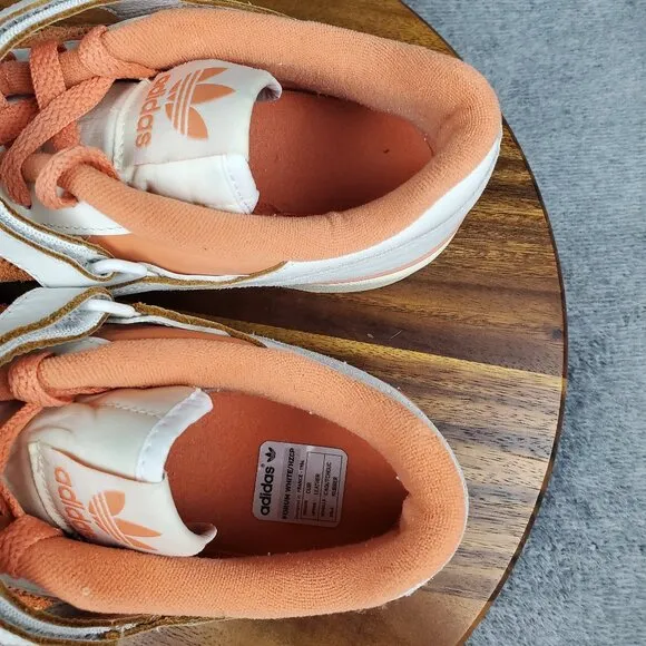 Adidas Forum 84 Low Shoes Men's 11.5 White Hazy Copper Leather Athletic Sneakers
