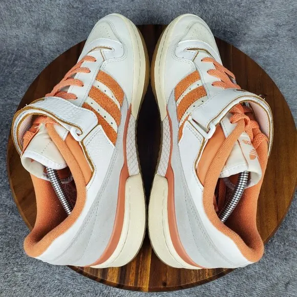 Adidas Forum 84 Low Shoes Men's 11.5 White Hazy Copper Leather Athletic Sneakers
