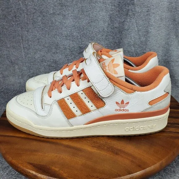 Adidas Forum 84 Low Shoes Men's 11.5 White Hazy Copper Leather Athletic Sneakers
