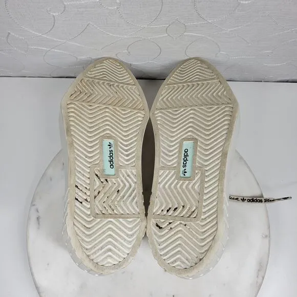Adidas HyperSleek Womens 10 Off White Copper Metallic Platform Sneaker Shoe