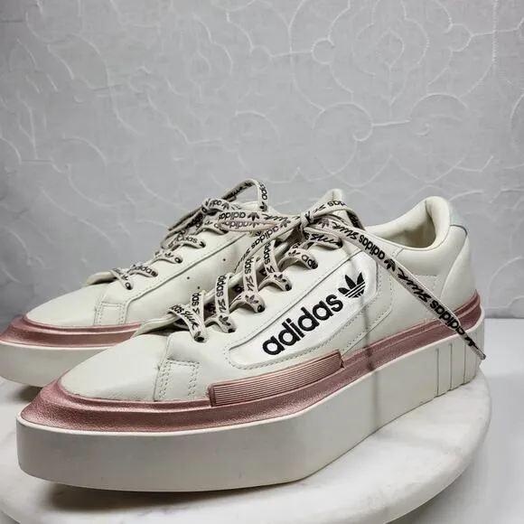 Adidas HyperSleek Womens 10 Off White Copper Metallic Platform Sneaker Shoe