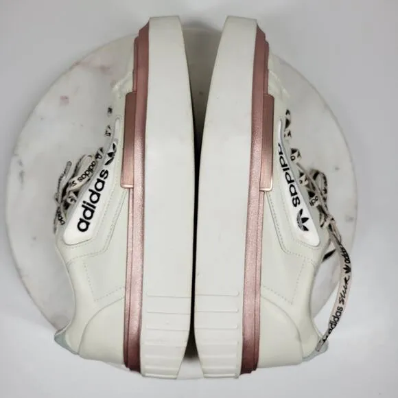 Adidas HyperSleek Womens 10 Off White Copper Metallic Platform Sneaker Shoe