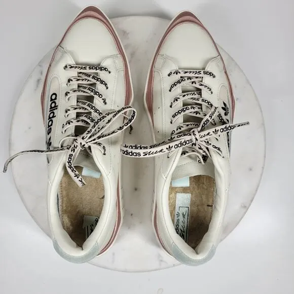 Adidas HyperSleek Womens 10 Off White Copper Metallic Platform Sneaker Shoe