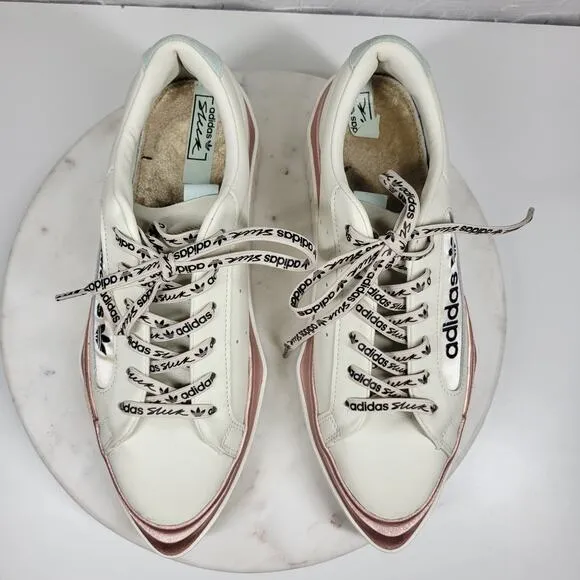 Adidas HyperSleek Womens 10 Off White Copper Metallic Platform Sneaker Shoe