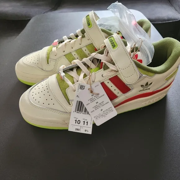 Adidas Kids Shoes - White and Green