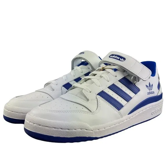 Adidas Men's Forum Low White Royal Blue Shoes FY7756 Sizes 8 - 13