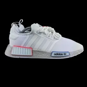 Adidas Men's NMD_R1 Cloud White Grey Red Blue Shoes GX9525 Sizes 11.5 - 13