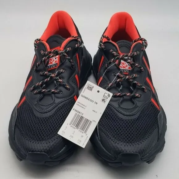 Adidas Mens Ozweego TR Black Solar Red Shoes Size 5.5