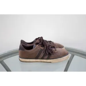 Adidas Neo Label Athletic Shoes Brown Black Suede U44882 Low Top Lace Up Size 9