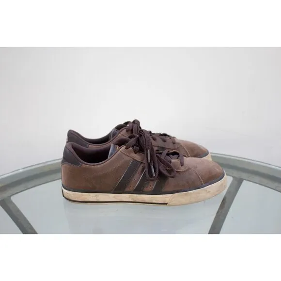 Adidas Neo Label Athletic Shoes Brown Black Suede U44882 Low Top Lace Up Size 9