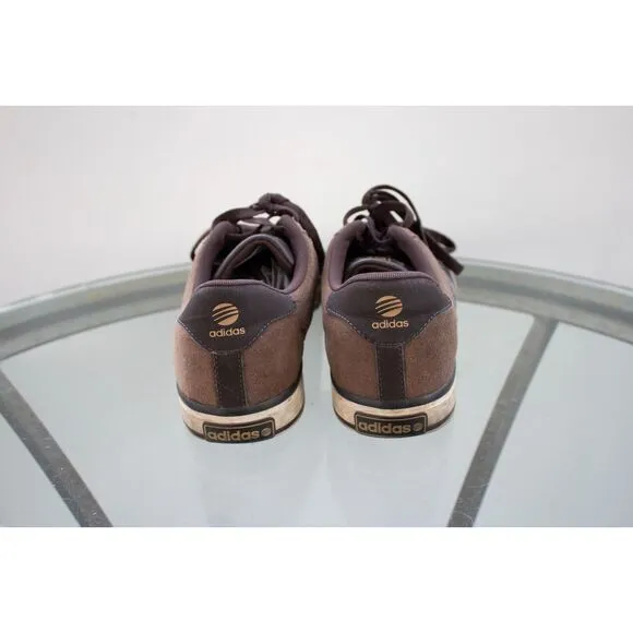Adidas Neo Label Athletic Shoes Brown Black Suede U44882 Low Top Lace Up Size 9