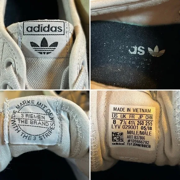 Adidas Nizza Platform Shoes Rare Unique Lemony Cream Color w/ Music Graphics 8